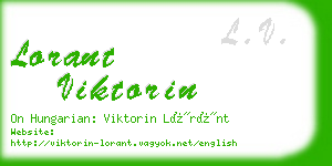 lorant viktorin business card